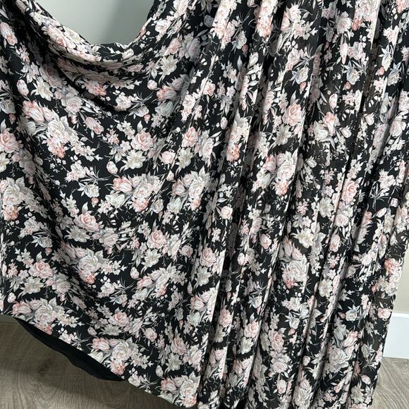 NWT IENNA for MAC DUGGAL Black Pink Floral Flutter Sleeve Maxi Dress Women’s - Picture 8 of 14